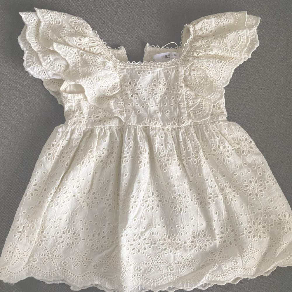Zara off white toddler dress
